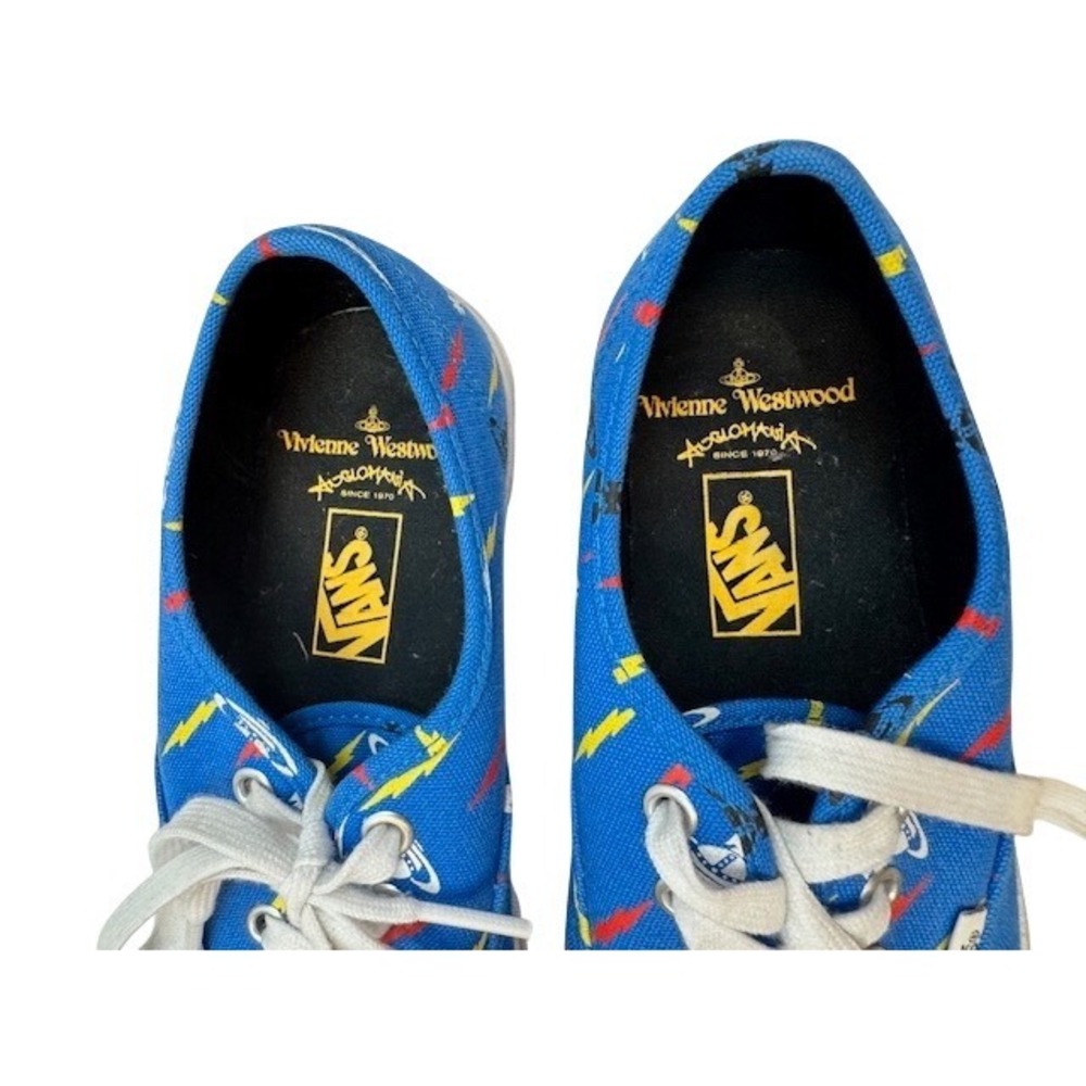 Vans Vivienne Westwood Anglomania Authentic Blue Orb Lightning Sneakers Womens 7 - Picture 2 of 8